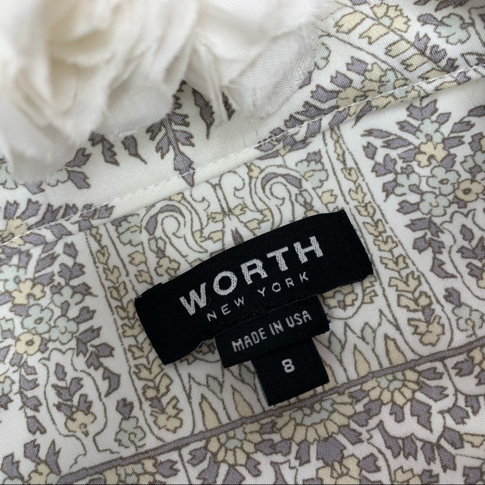 SOLD Worth New York Floral Printed Button Do - Picture 8 of 8